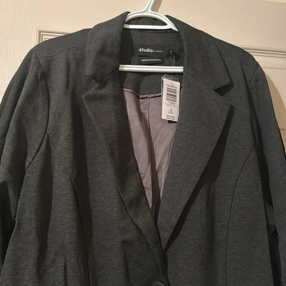 NWT Lane Bryant Gray blazer Size 3X - Picture 2 of 3